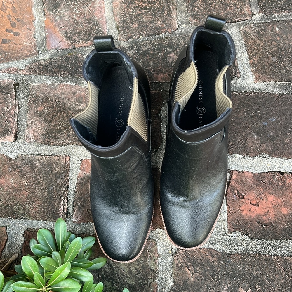 Chinese laundry Black Leather booties Size 8.5 - Picture 3 of 9